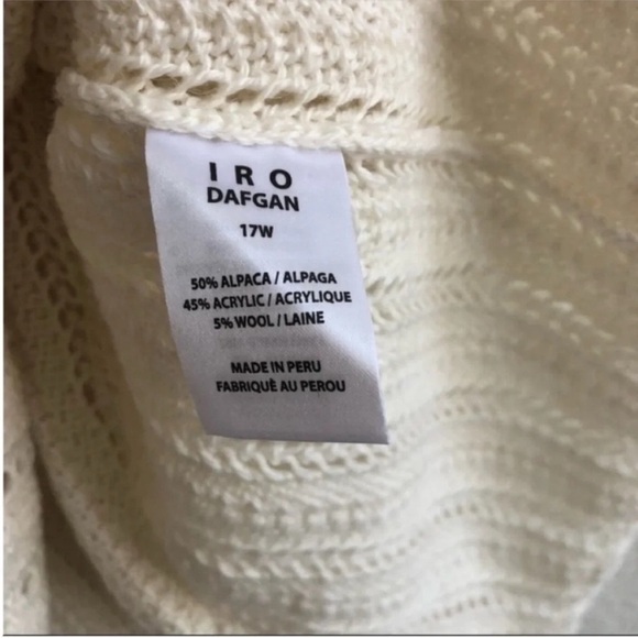 IRO Dafgan Ruffle Sleeve Knit Sweater Wool Alpaca - Picture 7 of 7